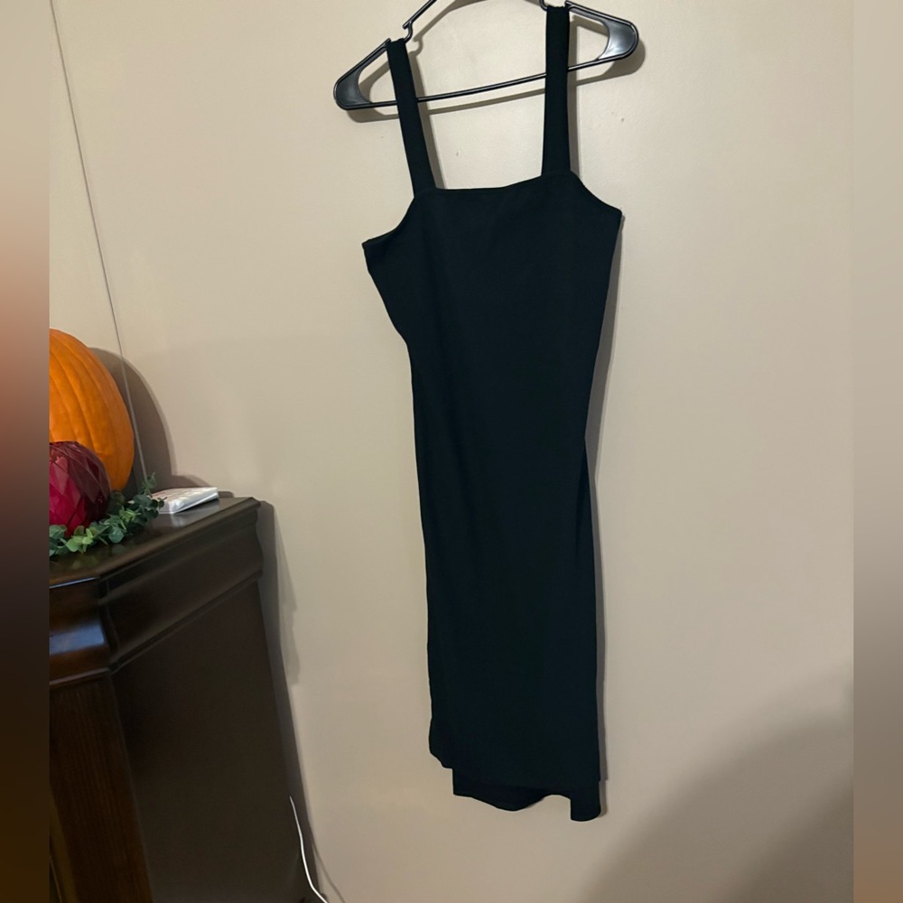 NWT The Drop Amelia Midi Square Neck Tank Dress in Black size Small